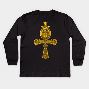 Ankh Cross Egyptian Symbol Kids Long Sleeve T-Shirt